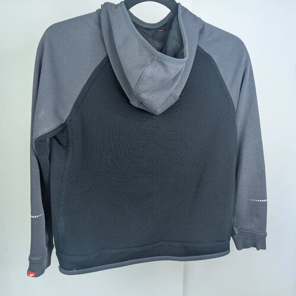 Vintage 90s Nike Air Boys Hoodie Size Medium Gray Black Red Tag Kangaroo Pocket - Picture 3 of 8